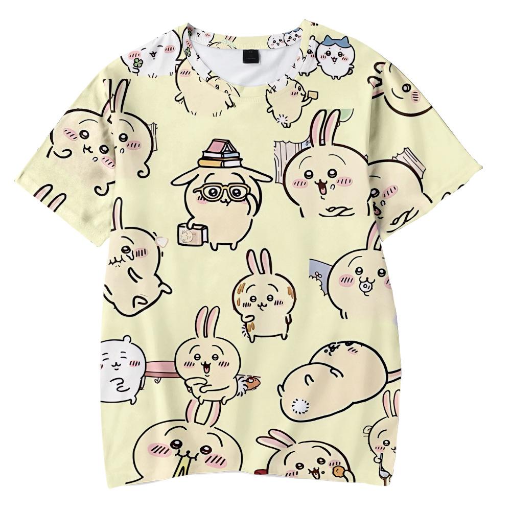 Nová kreslená trička Chiikawa pro ženy a muže, letní oblečení, fitness, kulatý výstřih, pánské tričko pro muže, nadměrná velikost, nová pánská trička, topy