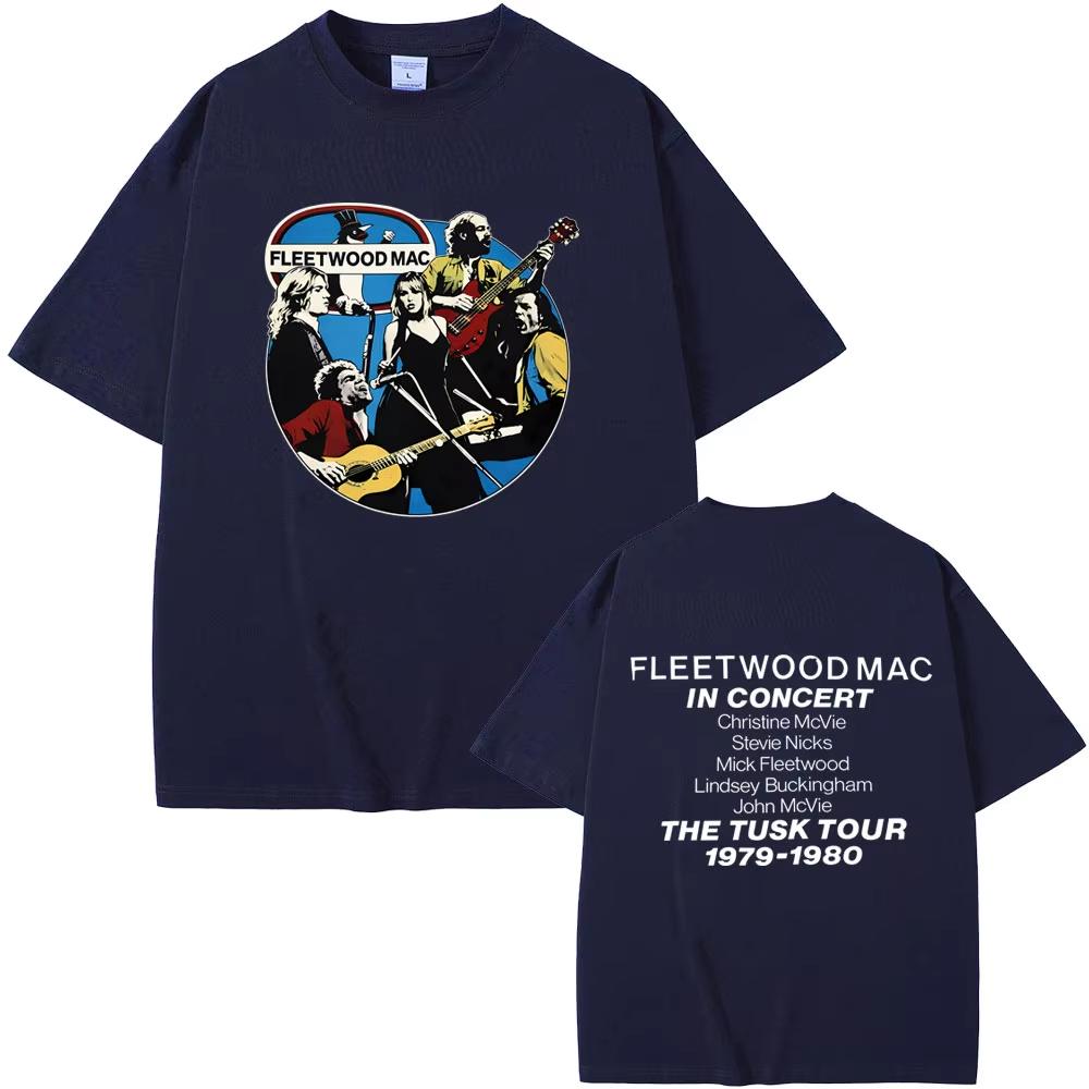 Rock Band Fleetwood Mac In Concert The Tusk Tour Merch T-Shirt Stevie Nicks T-Shirt Unisex Unisex Lässig Vintage T-Shirts Streetwear