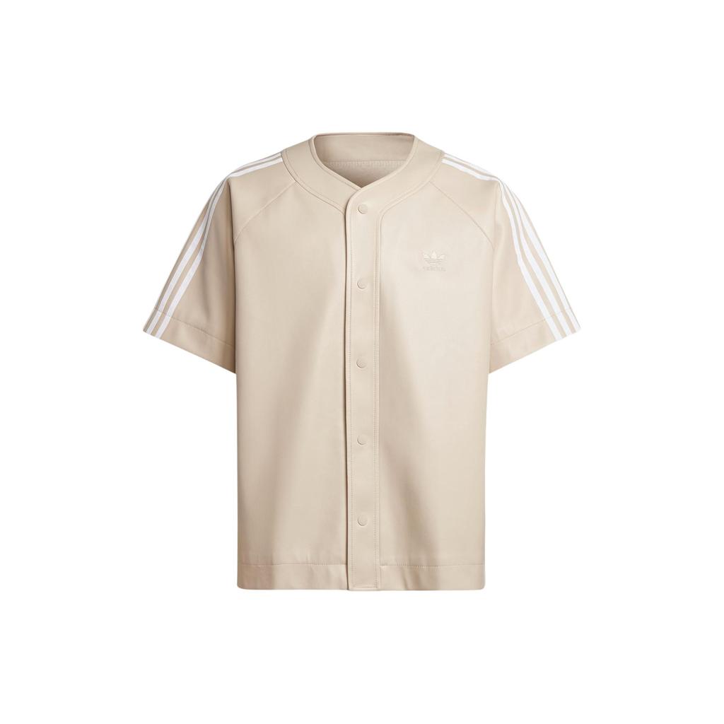 Adidas Originals Adicolor Faux Leather Shirt Men Tops Light-Brown IZ4051