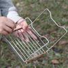 Outdoor Stainless Steel Camping Stove Holder Portable Folding Mini Barbecue Rack Pot Holder Baking Stand Tray Camping Cookware