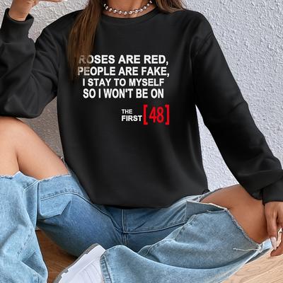 Printed Crew Neck Hoodie, Trendy & Unique, Ideal for Street Style Look