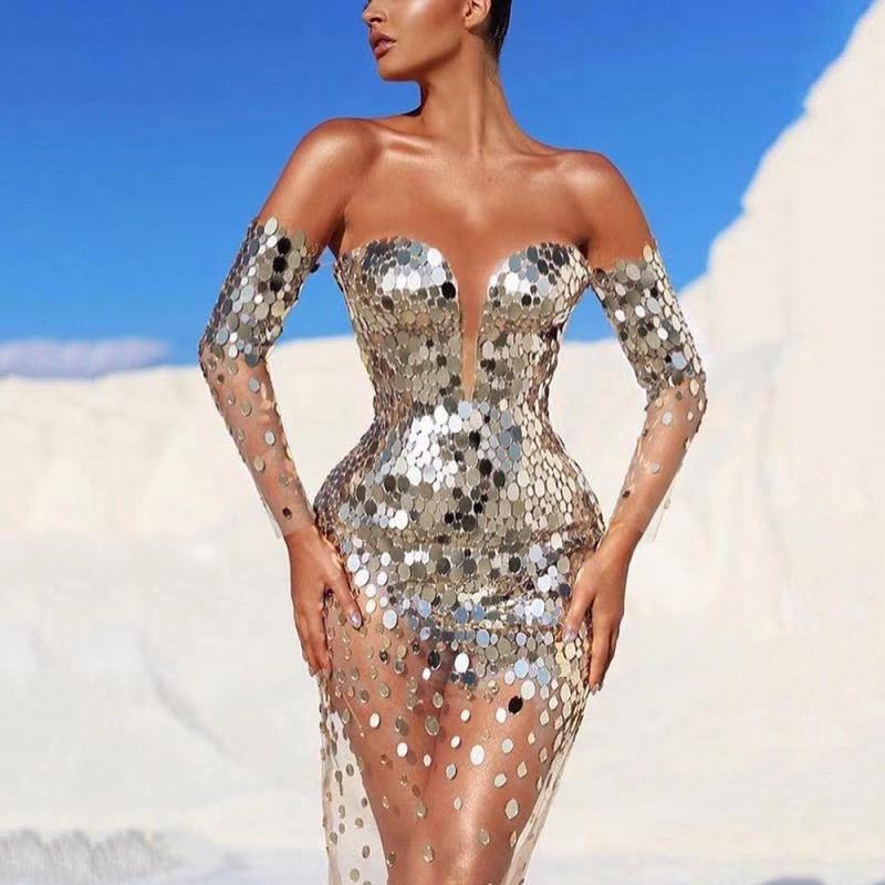 

The Host S One-Word Shoulder Evening Dress Women S New Spring Atmosphere Elegant Fairy Party Temperament Dress S