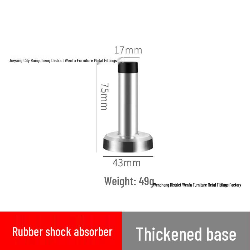 Thickened Stainless Steel Silent Door Stopper with Hydraulic Buffer