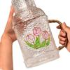 Japanese Style High Temperature Resistant Hammered Glass Water Jug Large Capacity Handle Pitcher with Cups Set