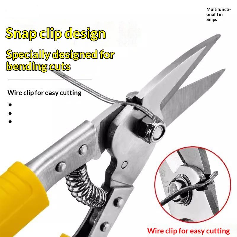 Stainless Steel Tin Snips, Metal Sheet Cutting Scissors For Pvc Pipe, Professional Industrial Hand Shears