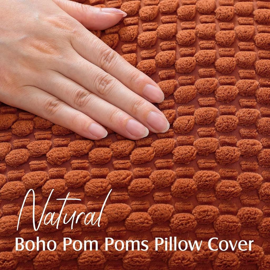 Rust Lumbar Pillowcase 30*50CM 12x20Inch Fall Decor Pillow Cover Corduroy Cushion Cover for Sofa Couch Hotel Housse De Coussion