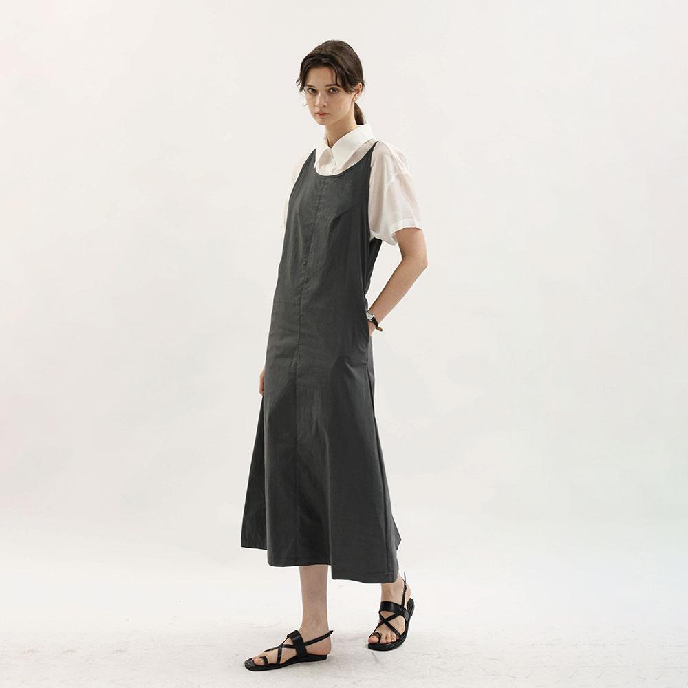 Wednesday Delight Wd_Minimal Sleeveless Flare Dress_2Color