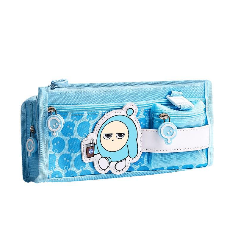 Egg Party Multi-layer Pencil Case - Dora Style Large Capacity Stationery Bag for Boys