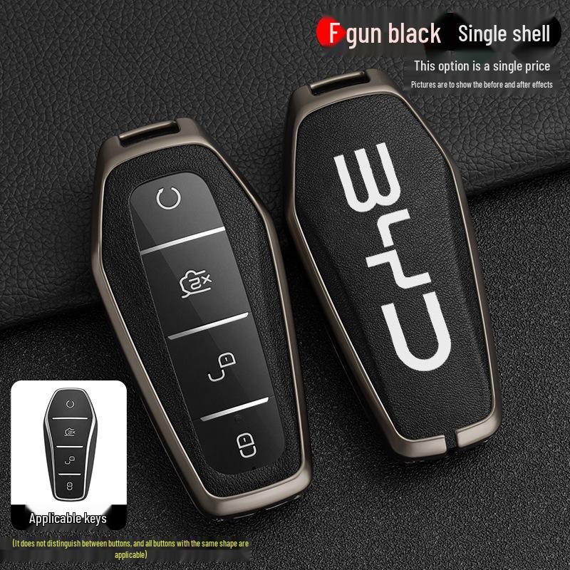BYD Han Key Case for Qin Pro, Song Max, New Energy, Tang, Song Plus - Metal Shell Car Bag Buckle.