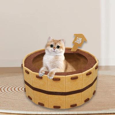 Cat Bed Cave House Semi Enclosed for Kitten Windowsill Indoor Outdoor Cats