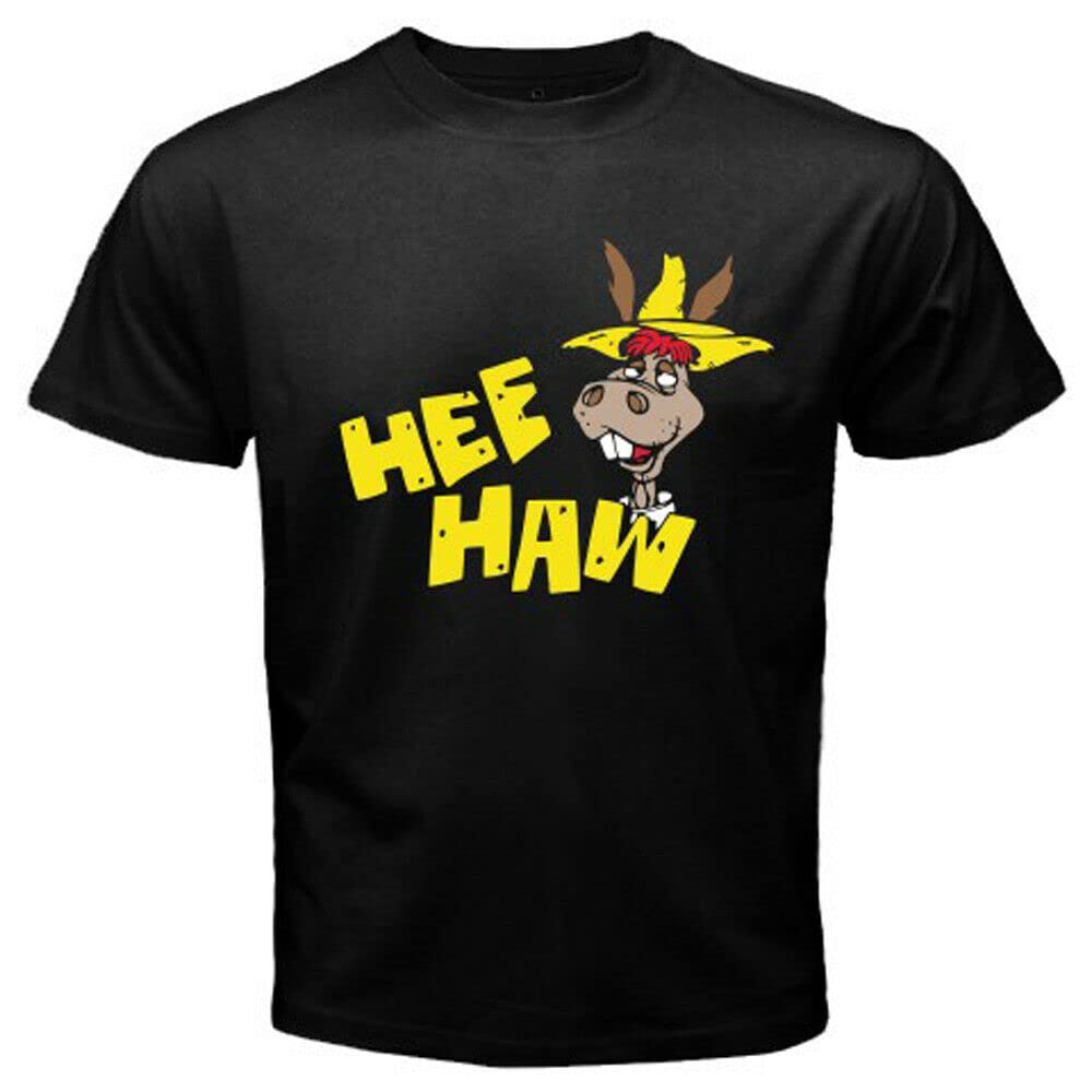 HEE Haw Country TV Show Logo Mens Black T-Shirt Size S to 3XL M чёрный