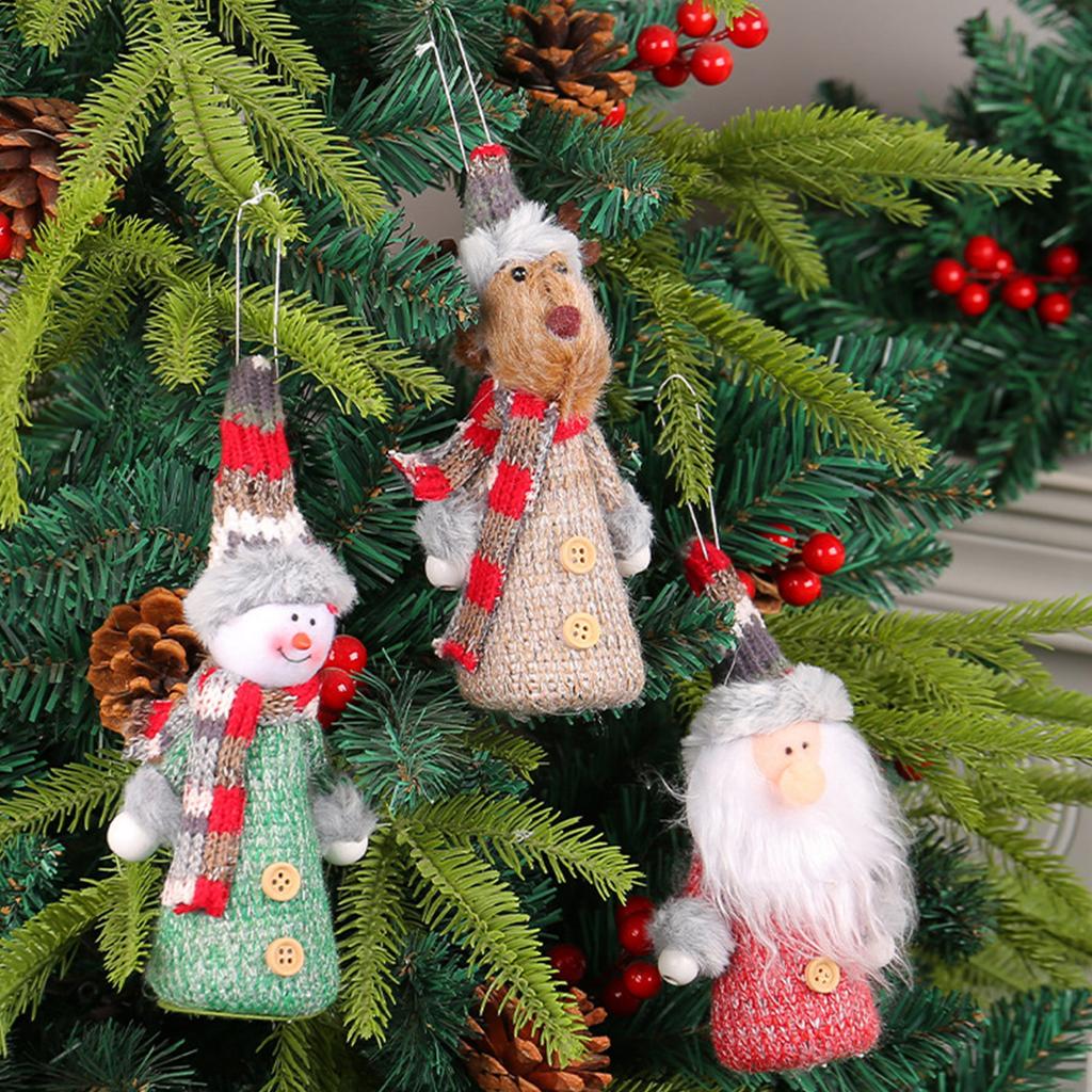 Festive Knitted Doll Pendant Ornaments Perfect Decorations for Your Christmas Tree Home Decorations Gift for Friends