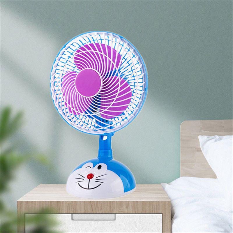 Silent Mini Fan: Cartoon Design for Dorms, Desks, and Offices