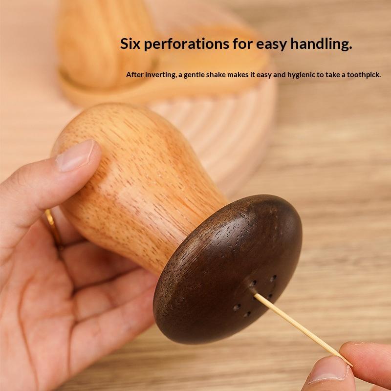 Durable Cute Mushroom Toothpick Holder Easy to Refill Dustproof Food Grade Toothpick Storage Box for Cafe Bakery Use