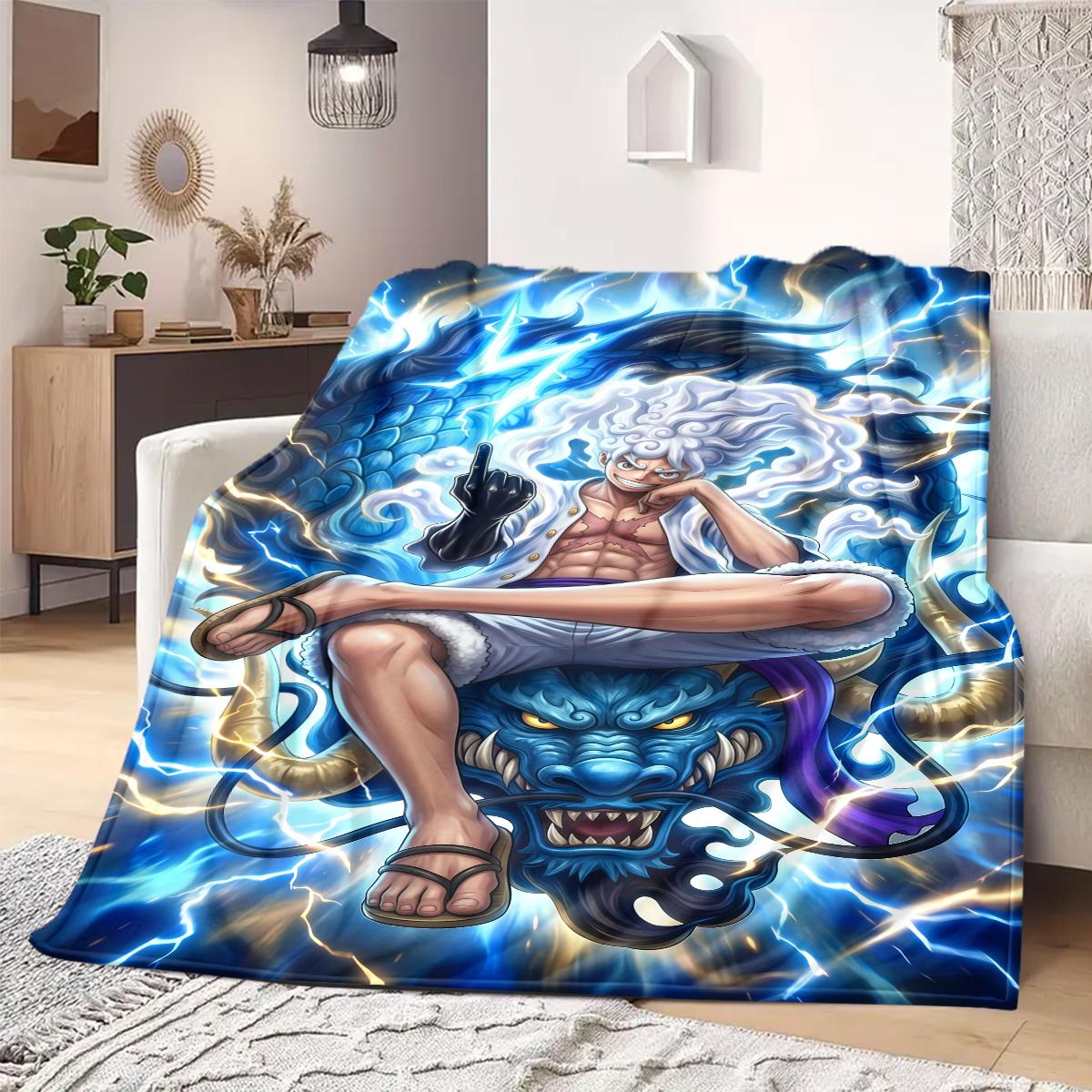 

OnePiece Anime Print Blanket Warm Comfortable Flannel Blanket Suitable for Bedrooms, Sofas, Beds, Chairs, Picnics, Travel 75x90cm