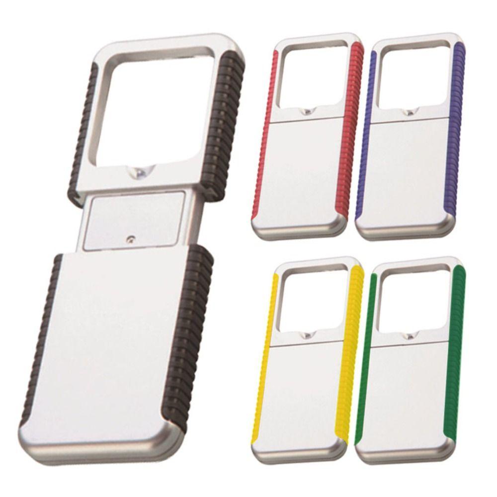 Rectangular Lens Pull-Out Magnifier Handheld Illuminates Magnifier Jewelry Antique Appraisal
