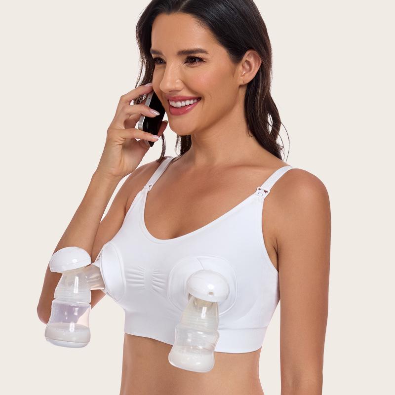 Thin Hands-Free Nursing Bra for Pregnant Women: Breastfeeding and Pumping Support