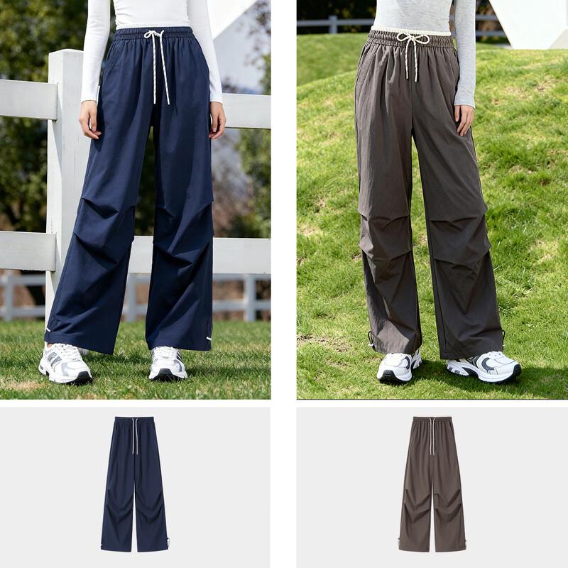 Baleno Women's Spliced Wide-Leg Cargo Pants