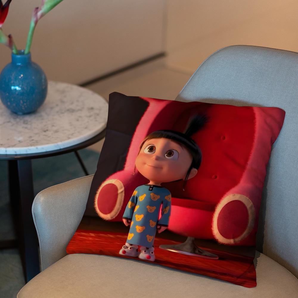 A-Agnes cute Cushion Cover 2-in-1 Reversible Plush Pillow Cover | Car/Sofa/Bed | Perfect Gift