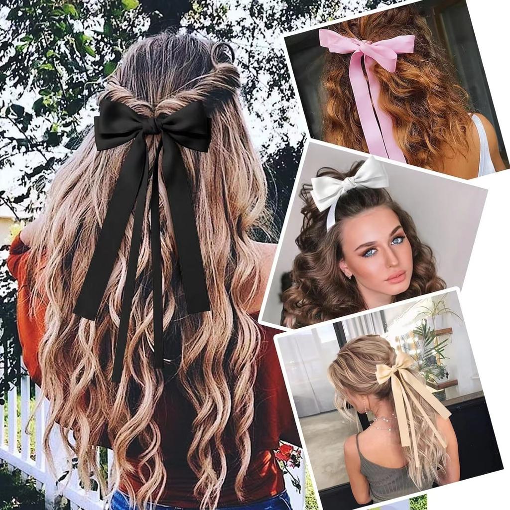 Fashion Fabric Ribbon Hair Bow Hairpin for Women Girls Hair Clips Solid Double Bow Top Clip Female Hair Accessories