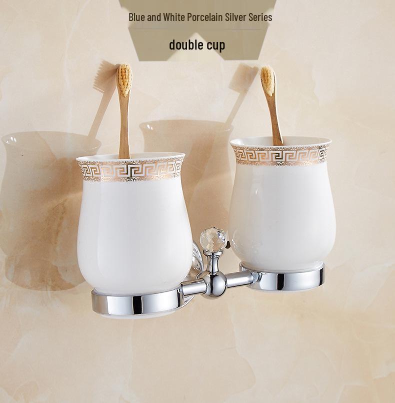 European Stainless Steel No-Drill Bathroom Set: Towel & Toilet Wall Storage Rack