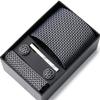 Tie Men'S Business Professional Dress Suit Blue Striped Gift Box Polyester Silk 7.5Cm Business Gift