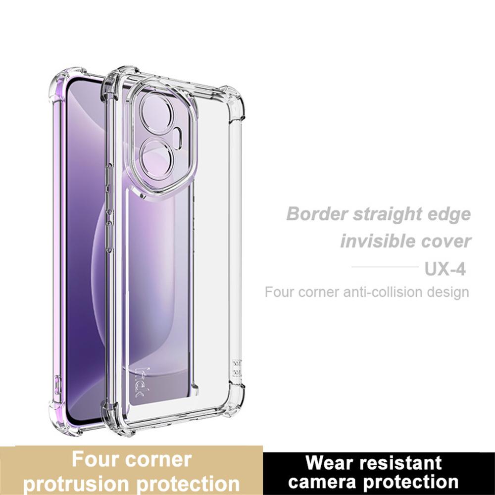 IMAK UX-4 Series For Honor 300 Case Straight Frame Four Corner Shockproof Clear TPU Cover