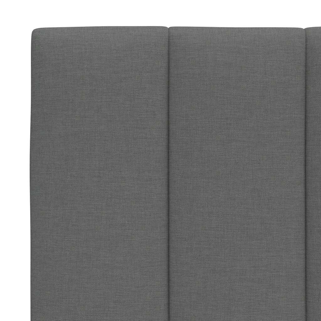 Bed Frame without Mattress Hanko Dark Grey 140x200 cm Fabric