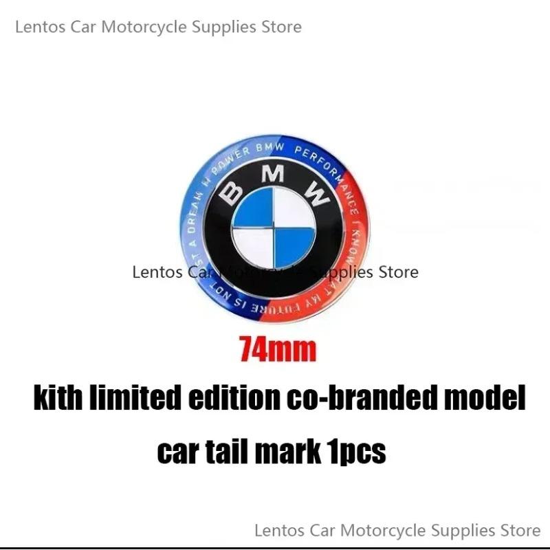 För BMW 50-årsjubileum Kith Limited Edition Bilmärke 3-serie 5-serie X1 X2 X3 X4 X5 Fram och Bak Modifierad Bakre Logotyp Dekoration