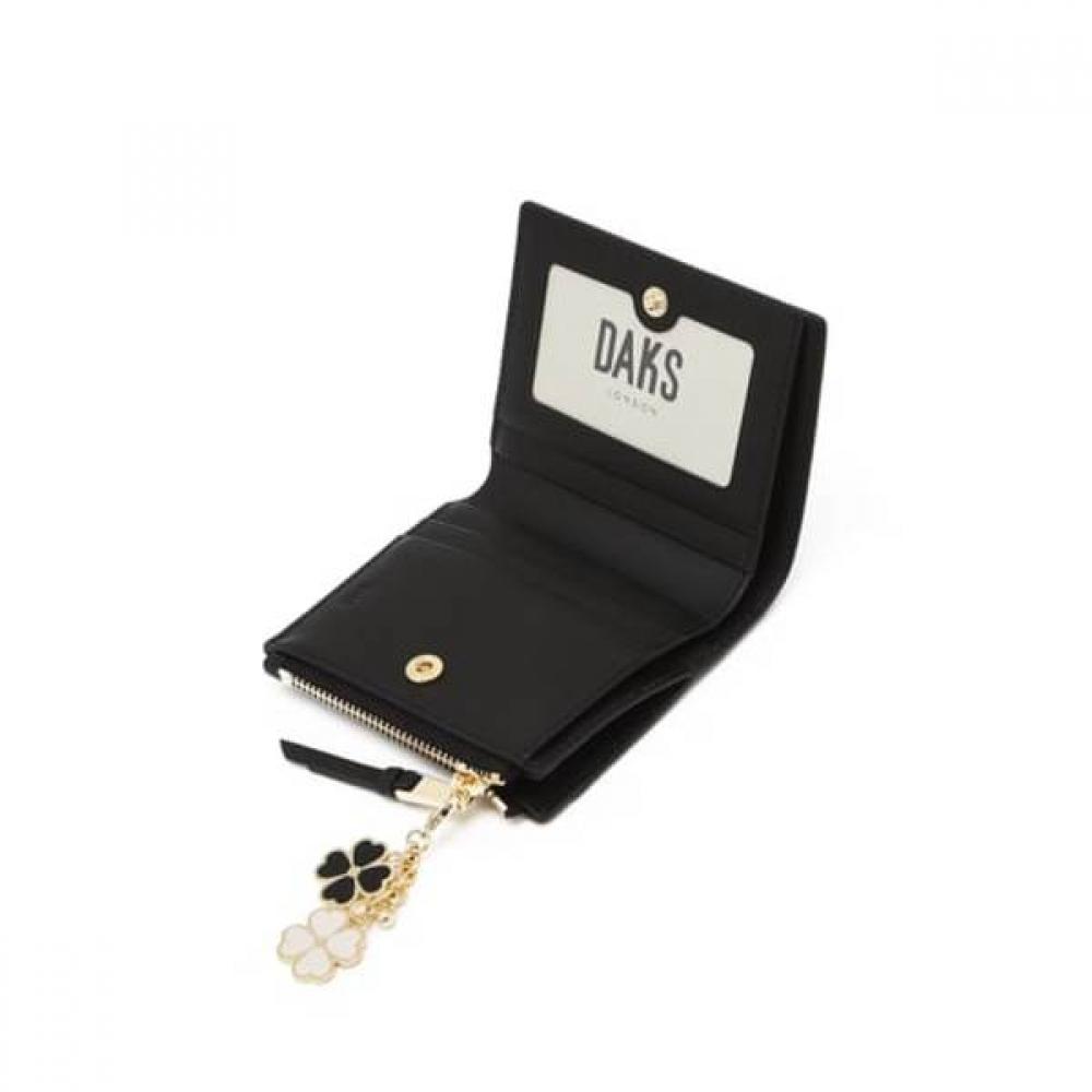 Daks Men S Black Dd Logo Leather Slim Wallet Dcwa6f635bk