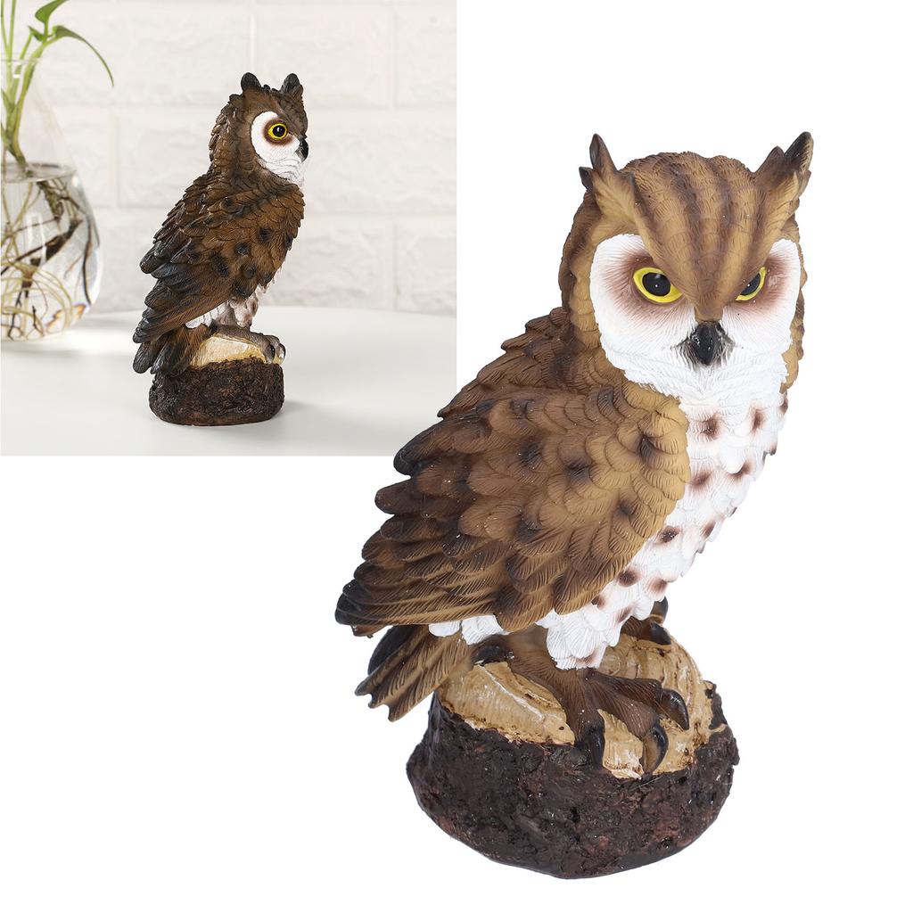 Owl Resin Ornaments Fine Workmanship Lovely Image Widely Used Home Decoration for Courtyards Porches
