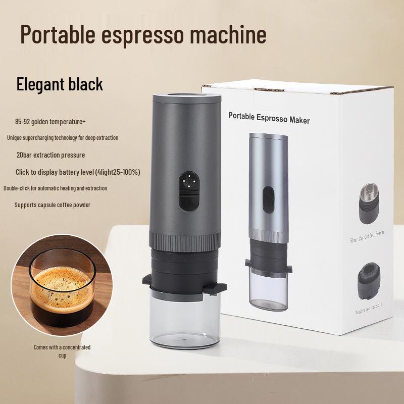 Portable Electric Espresso Machine with Digital Display for Travel