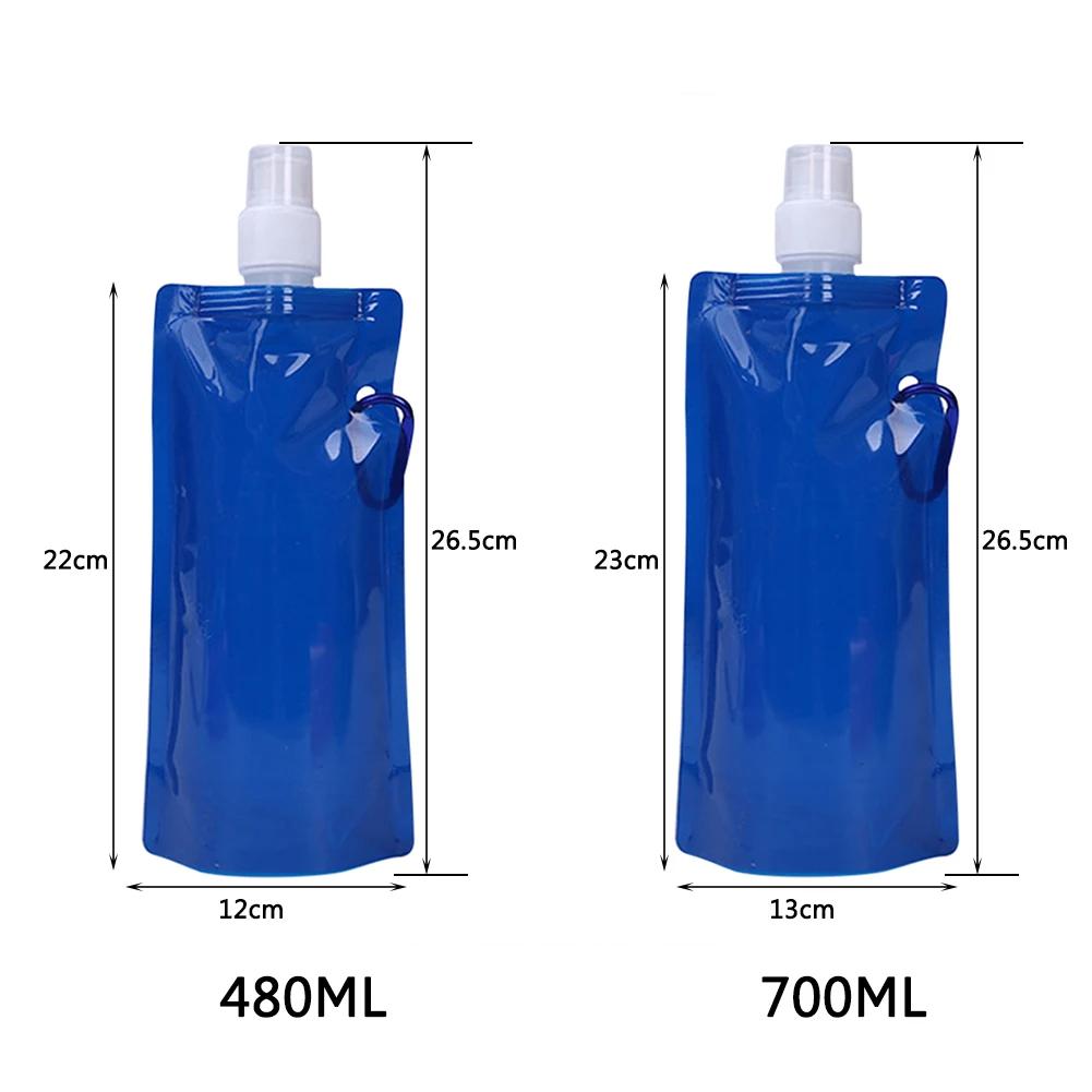 Water Bottle Folding Soft Flask Sport Water Bottle Water Case Collapsible Drink Water Bottle Water Case Running Camping Hiking