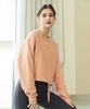 Reina Mora Sweet Sweat Crop Sweatshirt Tropical Peach