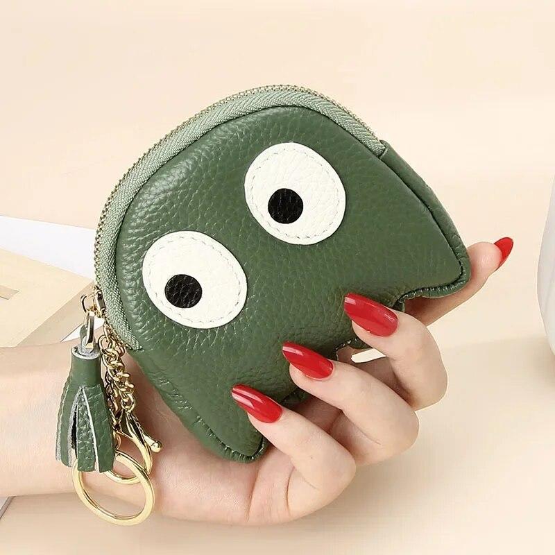 Cartoon Cute Coin Purse Leather Coin Purse Mini Niche Design Korea Ins Soft First Leather Coin Purse Girls Nice Gift