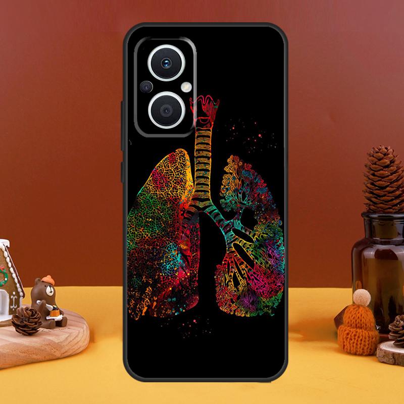 Human Heart Brain Lungs Case For OPPO Reno 10 Pro 11 F 4 5 6 7 8 Lite 4Z 5Z 8T OPPO Find X5 X2 X3 Lite X6 Pro Cover