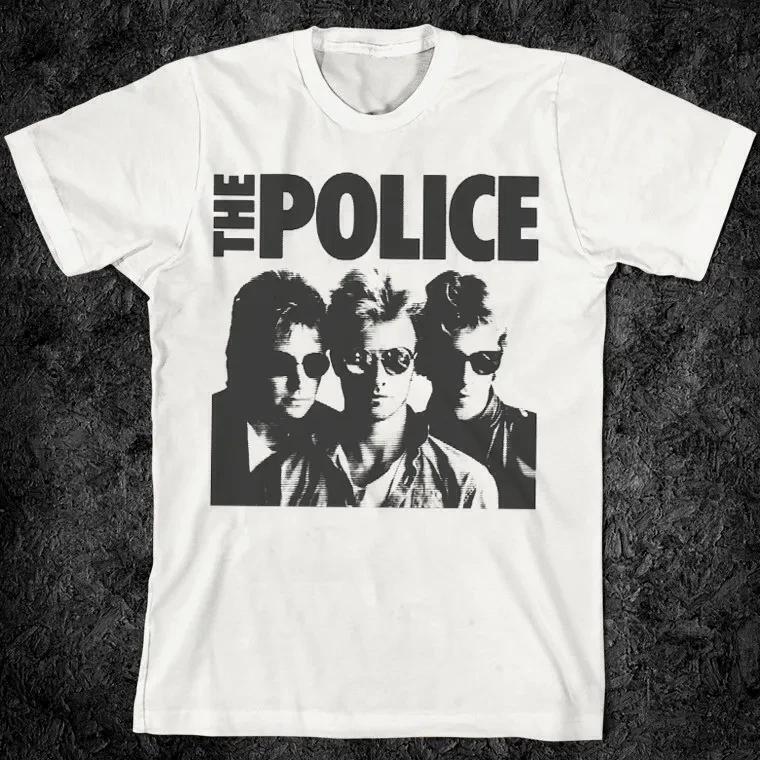 

Hot The Police Band Cotton 100% White T-Shirts Unisex T-shirt Graphic Short Sleeve Shirt Unisex Men Women Summer 4XL