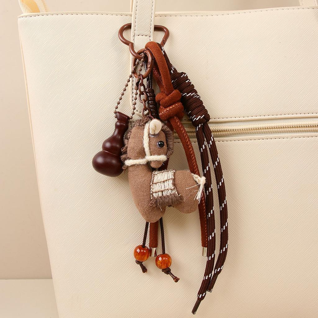 New Year of the Horse Fabric Pony Marson Creative Bag Pendant Keychain Clothing Accessories New Year's Gifts Men and Women