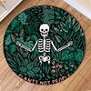 Human Skeleton Printed Round Carpet Funny Cartoon Circular Rugs for Bedroom Decor Home Living Room Sofa Coffee Table Hallway Mat