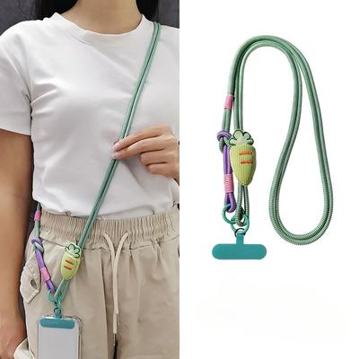 Morcov Drăguț, Iepuraș, Șnur pentru Telefon Mobil, Utilizare Dublă Crossbody, Curea de Umăr, Ins, Coardă de Alpinism pentru Turism în Aer Liber, Stiluri Lungi și Scurte