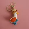 Funny Goose Duck Doll Pendant Cute Cartoon Knitting Keyring Fashion Crochet Keychains  Car Key Ring