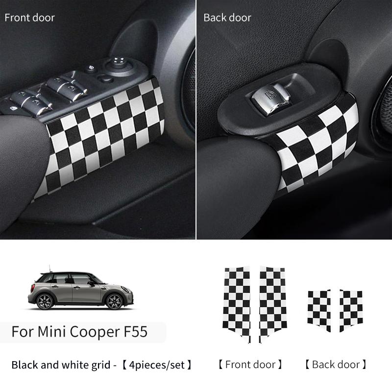 Autocollant Accoudoir de Porte de Voiture Pour Mini Cooper F55 F56 Cuir PU Poignée de Porte Auto Autocollant Accessoires de Décoration Intérieure de Voiture