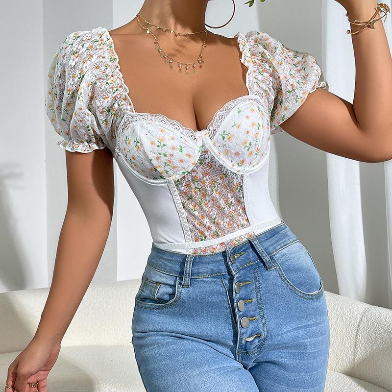 Printed Onesie Slim-fit Sexy Onesie Women's New Hot-selling Shapewear
