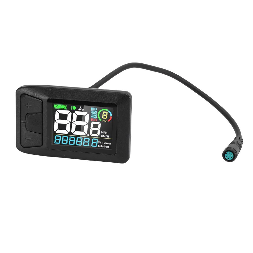 Display-Messgerät passend für BAFANG BBS01 BBS02B G340 G320 M300 M400 M620 Mittelmotoren LCD Farbdisplay Bedienfeld mit wasserdichtem Stecker