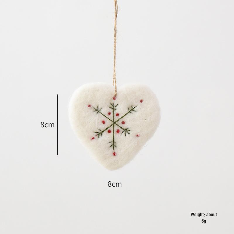 Felt Snowflake Christmas Tree Ornament - Mini New Year Decoration Gift