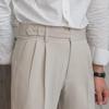 Men's 2024 Spring Collection: High-End Wide-Leg Straight Suit Trousers - Trendy, Casual, Draped Fit