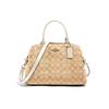 Lillie 33 Classic Monogram Print Faux Leather Shoulder Crossbody Tote Bag Large Women Bags White Khaki 91495-IMDQC