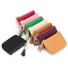 Porte-monnaie en cuir véritable pour femme, court, petit, multifonctionnel, simple, en cuir de vache, sac de rangement pour clés et rouge à lèvres