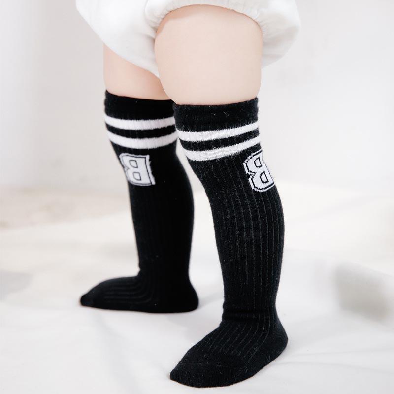 

Буква B Детские Длинные Носки Модные Полосатые Детские Гольфы До Колена Осень Зима Теплые Детские Вязаные Чулки Мальчики Девочки Хлопковая Обувь 1-3 years