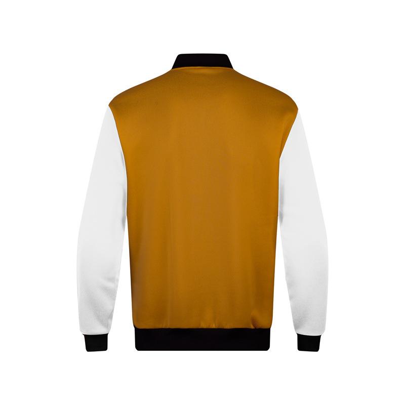 Frühling Gestrickt Bedruckt Farbpassend Herren Outdoor Freizeit Sportjacke Mantel Joker.